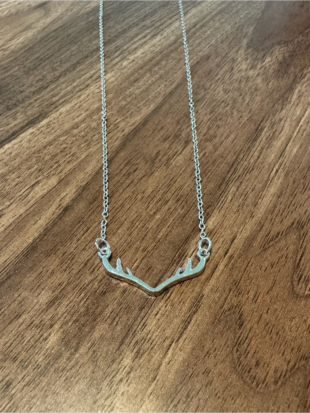 Silver Antler Pendant Necklace - Women Jewelry
